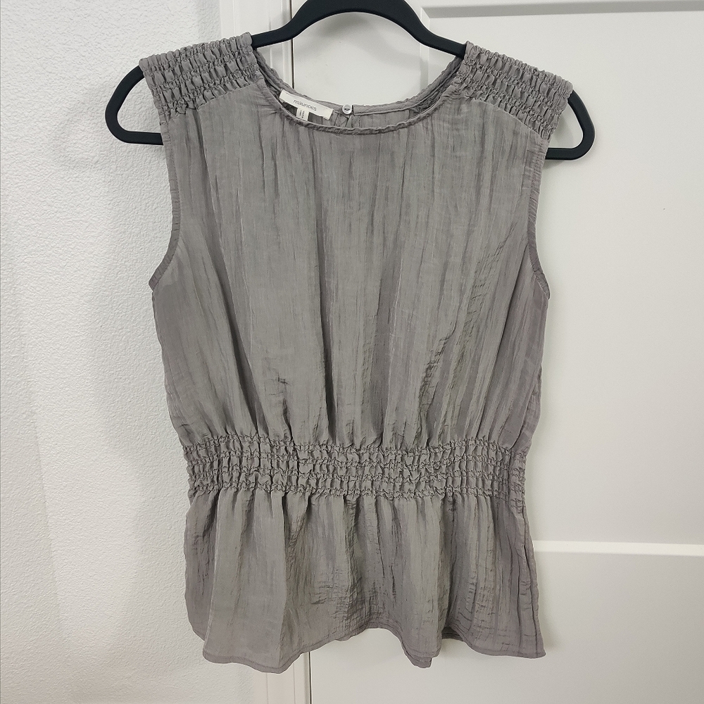 NWT Maurices Crinkle Sleeveless Peplum Top